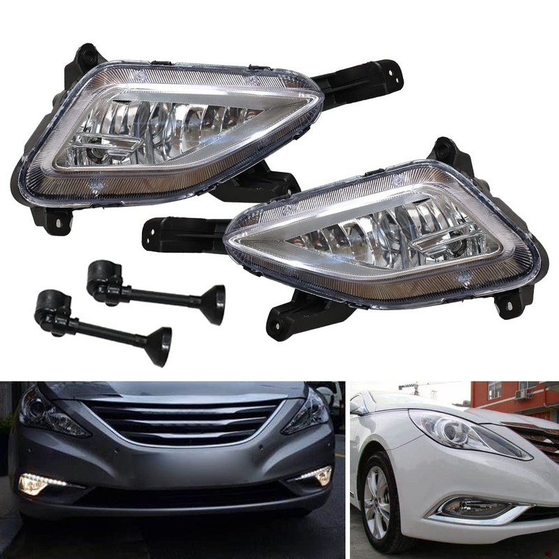 BIXIBIN Pair for 2015 2016 2017 Hyundai Sonata DRL Daytime