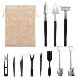 ElevateTech 12 Pcs Succulent Tools Mini Transplanting Garden Tool Set Succulent Care kit Plant Accessories for Indoor Gardening Flower Potting Cactus Houseplant Bonsai Care