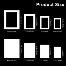 32 Pieces Picture Mats, 4 Sizes White Picture Mat Boards for Frames, Picture Mat Kit Includes 12 Pre Cut Display Photo Frame Mat and Mat Board for Photo Picture Artwork