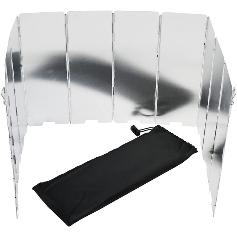 Stove Windshield Foldable Camping Shield - Camp Stove Windscreen for
