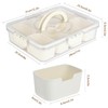 OIIVPWUL Snackle Box Container,Divided Serving Tray with Lid and Handle,Portable
