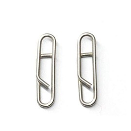 Z&S 100 piezas por paquete de clips de alimentación de acero inoxidable para señuelo de pesca, conector rápido para kayak, deriva, pesca, broches de velocidad, M_18 mm_45lbs