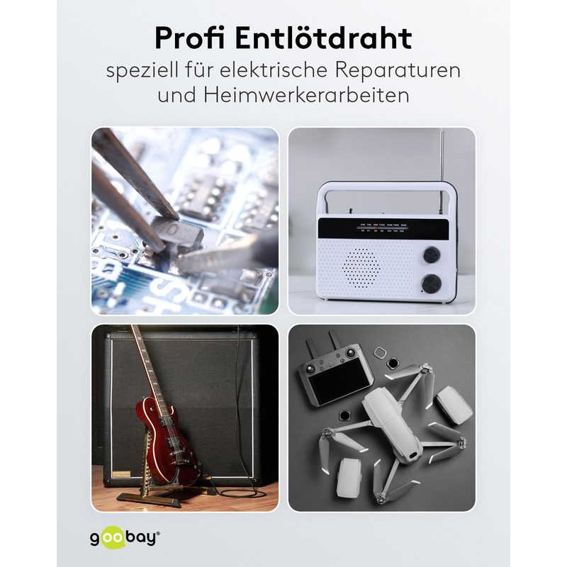 Fixpoint 45246 Desolder Wick, 2.0mm Diameter, 1.5m Length