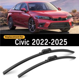 GARDIMU 2 Pcs Front Windshield Wiper Blades, A Pair of Front Window Wiper Blade Set for All Weather Performance for Honda Civic 2022 2023 2024 2025