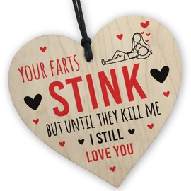 Red Ocean Valentines Gift Boyfriend Girlfriend Partner Your Farts Stink Plaque Funny Rude Gift Anniversary Present