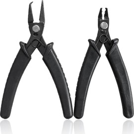 2Pcs Jewellery Pliers, Crimp Bead Pliers Bead Crimper Tool Jewellery Making Tools Multi Use DIY Jewelry Craft for Jewelry Making, 2 Styles