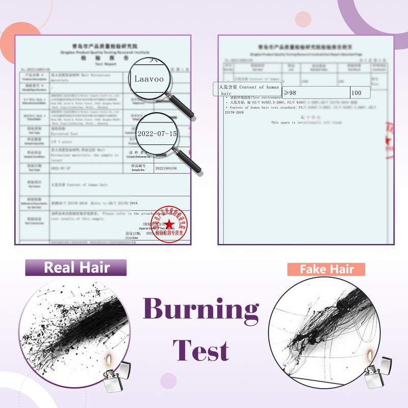 LaaVoo Clip-In Real Hair Extensions, Brown, Balayage, Full Head, Real