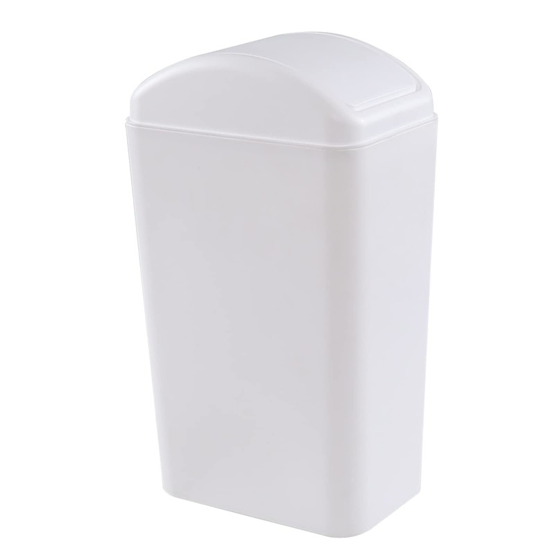 Joyeen Plastic Waste Bin with Swing Lid, 14 Liter Garbage