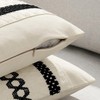 MIULEE Pack of 2 Boho Pillow Covers Black 12x20 Inch