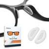 Literry Nose Pads for Glasses, Silicone Anti-Slip (5 Clear Pairs)