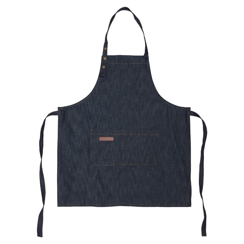 Denim Apron Baker Kitchen Restaurant Coffee Work Uniform with Front