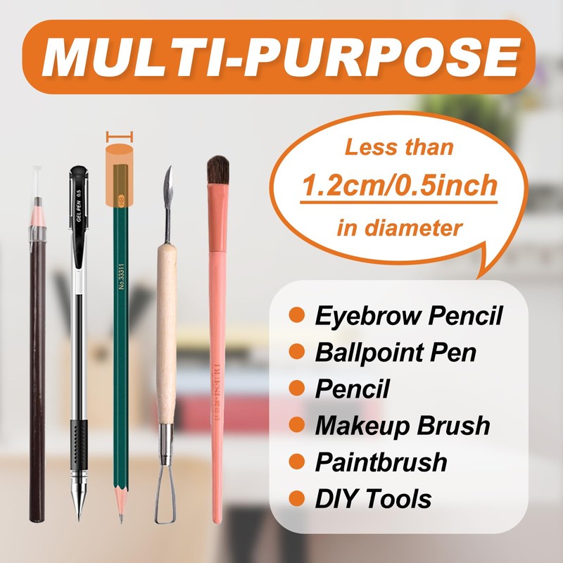 HESHUYU Acrylic Pen Display Holder 24-Slots 12mm Pen Display Stand