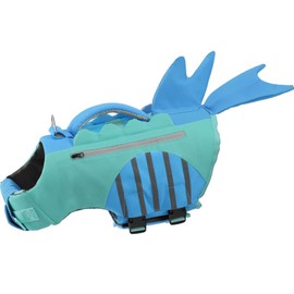 EMUST Life Jacket for Large Dogs, Ripstop Dog Life Vest for Small/Medium/Large Dogs with Rescue Handles, High Reflective Dog Life Preserver for Swimming, Blue, L