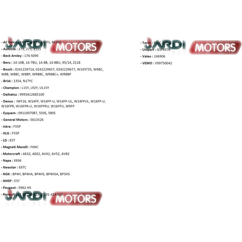 Champion L92YC Spark Plug for Thermal Engine