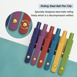 YOXMJDB Gel Pens, 6 Pcs 0.5mm Fine Point Smooth Writing Pens Cute Pen, High-End Series Black Ink Pen for Journaling Note Taking, School Office Supplies for Women Men (6 Pcs Gold Vintage)