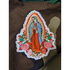 Unbranded Our Lady of Guadalupe Patch Nuestra Señora de Guadalupe Embroidered Iron On 3x4"