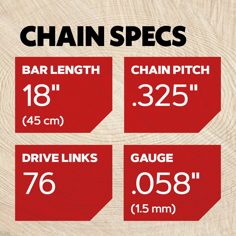 Oregon 21BPX ControlCut Chainsaw Chain for 18-Inch (45cm) Bar -76