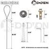 BOODVON Gate Latch Cable Pull with Spring, Metal Gate Opener