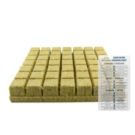 1.5" Rockwool Starter Plugs, 1 Sheet of 49 Plugs + Twin Canaries Chart
