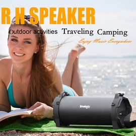 Portable Bluetooth Speaker, Louder Volume,Wireless Music Box Stereo Speakers with Strap Support USB/AUX Input, Built-in Mic for Outdoor Travel Camping