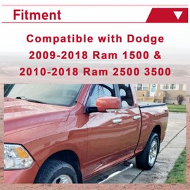 HECASA Black Molded Mud Flaps Guards Front & Rear Splash Guards Compatible with Dodge Ram 1500 2009-2018&2010-2018 Ram 2500 3500 with Fender Flares 4 Pieces