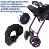 2 Pcs Stroller Wheel Protectors Black Dustproof Stroller Wheelchair Tire