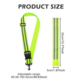 Reflective Running Accessories: High-Visibility Safety Sash with Buckle, Adjustable Reflective Belt, and 4 Armbands for Night Walking, Cycling, and Running