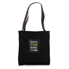 RECYCLE. REUSE. RENEW. RETHINK. Sustainable Environmental Tote Bag