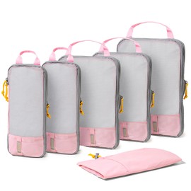 Juego de 6 cajas de embalaje de compresión para viajes, bolsas organizadoras de ahorro de espacio para maleta y equipaje, ligeras, duraderas (6 unidad