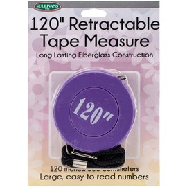 Sullivans 37268 Retractable Tape Measure, 120", Purple