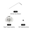 sourcing map 1 Pcs 3mm Flange Coupling Connector Rigid Guide