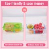 30 Pieces Silicone Stretch Lids Rectangle Reusable Silicone Lids Microwave