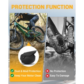 CEMOFE Electric Bike Motor Cover Ebike Motor Cover Protective for E-Bikes Neoprene Universal for EBikes with Mid-Motor Protection from Rain Dust Dirt & Scratch 1pc