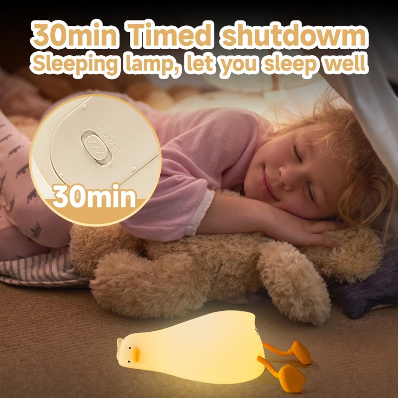 ATCTBOGFS Cute Duck/Chicken/Pig/Rabbit/Panda Night Light, LED Squishy Animal Novelty Lamp