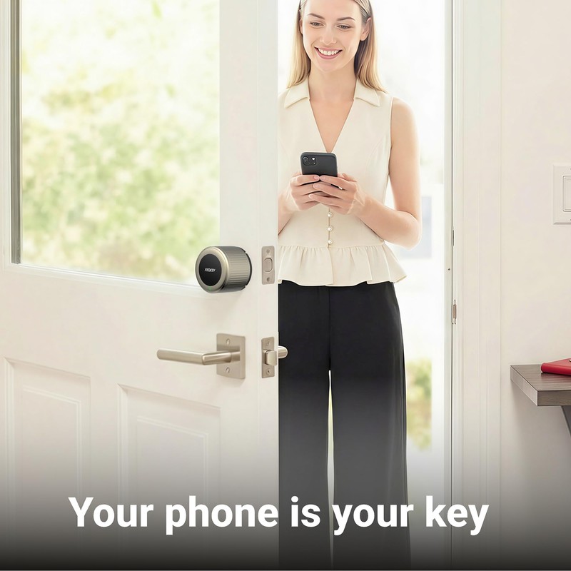 Retrofit Smart Lock for Existing Deadbolt, Built-in Wi-Fi