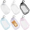 6 Pcs Clear Figure Display Bag with Keychain, Zipper Clear