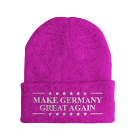 tshirtladen Hat - Make Germany Great Again - Beanie One Size - Winter Hat Soft Touch - Embroidered Sayings Hat - Choice of Colours - Funny Hat, pink, One size fits all