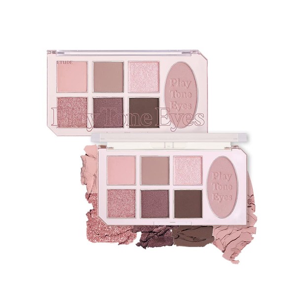 Etude Play Tone Eyepalette #Cashmere mauve | From Eye To Cheeks | Palette With Easy Color Matching For All | Various Texture From Sheer Matte To Wet Glitters | K-beauty