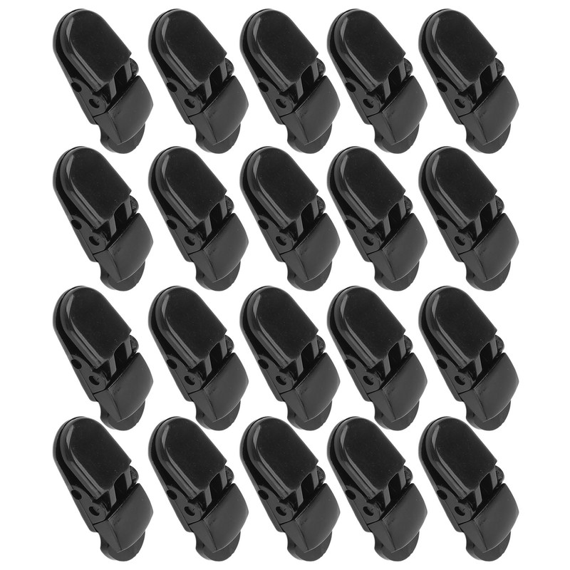 20Pcs Hearing Aid Lanyard Clip Good Fixation Multifunctional Odorless Black