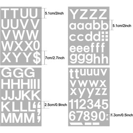 Outus 8 Sheets Vinyl Letter Stickers Self Adhesive Mailbox Alphabet and Numbers Outdoor Vinyl Letters for Outside, Door, Signs, Trucks, Home, Business, Address Number(2 Inch,White)