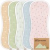 5-Pack Muslin Burp Cloths Baby Boy, Girl - Very Absorbent