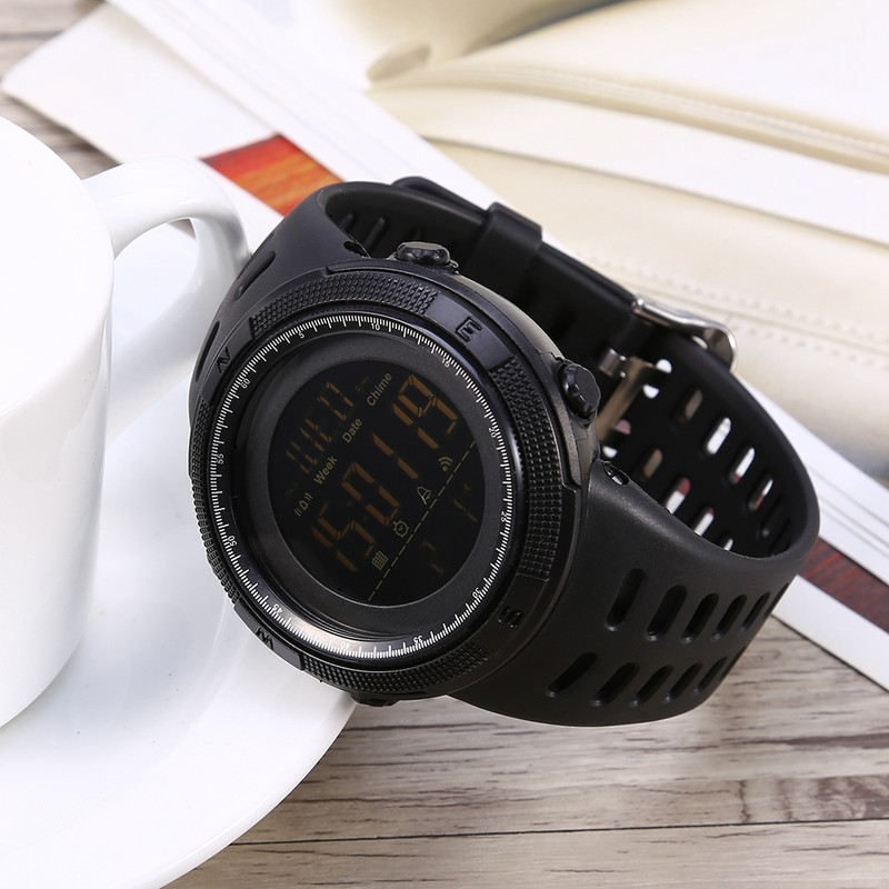 Mens Male Digital Back Light Round Waterproof Sport Watch Wristwatch