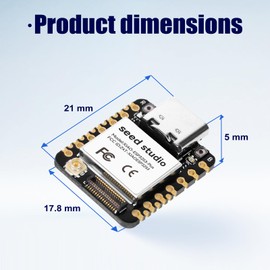 XIAO ESP32S3 Plus IoT Mini Development Board (for Arduino) - 2.4GHz Wi-Fi, BLE 5.0, Dual-Core, Battery Charge Supported, Power Efficiency & Rich Interface for Smart Homes, IoT, Wearable Devices