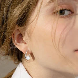 GROVL 3 Pairs Lymphvity Germanium Earrings, Unclog Lymphatic Node Magnetotherapy Earrings, Lymphatic Drainage Earrings, Magnetology Lymphatic Activity Hoop Diamond Studded Earrings for Women