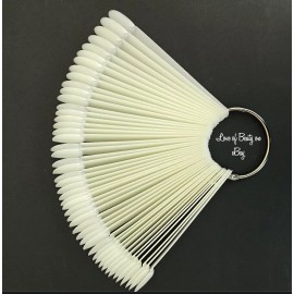 Unbranded/Generic US SELLER -50 White False Nail Art Tip Display Swatch Polish Color~ NATURAL NUDE