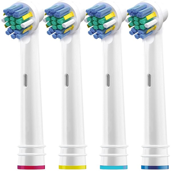 Alayna Best Replacement Brush Heads for Oral B Braun- 4 Floss Replaceable Electric Toothbrush Head Compatible with Oral-B White, Power, Clean, Kids, Soft, Black, Action, ETC