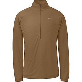 Outdoor Research Men's Echo L/S Zip Tee, Coyote, Large