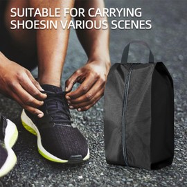 Pack of 6 Shoe Bags Travel Waterproof Shoe Bag Travel Accessories for Shoe Storage Bag 39-45 (Two Sizes), black, Shoe bag