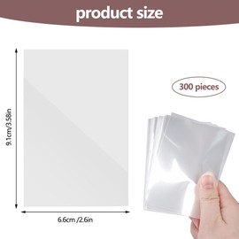 300 Stück KartenhüLlen Einzeln für Sammelkarte, Photocard,Spielkarten,Game Kart, Tauschkarten,Sportkarten,MTG Karten,Hochauflösung Transparent Karten Folien,SchutzhüLlen Standard Soft 66x91mm