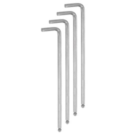 sourcing map 4pcs Ball End Hex Key Wrench 5mm L-Shape Extra Long Arm Hexagon Metric Wrenches Chrome Vanadium Steel Repairing Tool for Home Repair